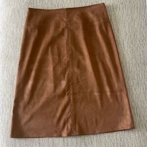 Vintage 90s Y2K BCBGMaxazria faux suede camel skirt size 6